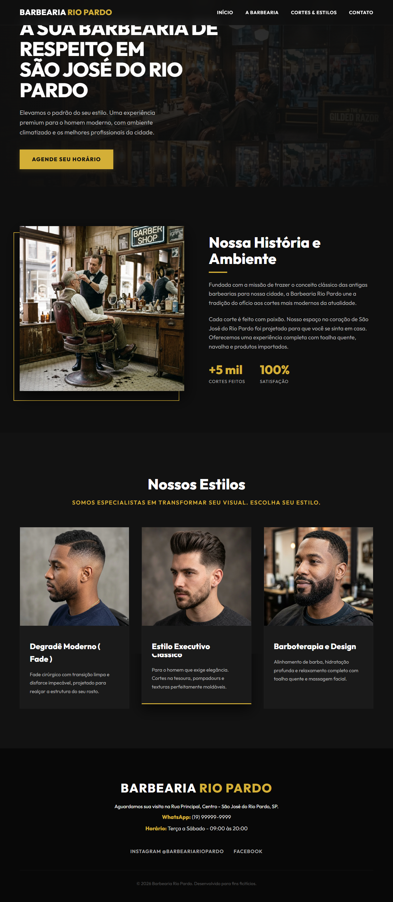 Site Barbearia Rio Pardo